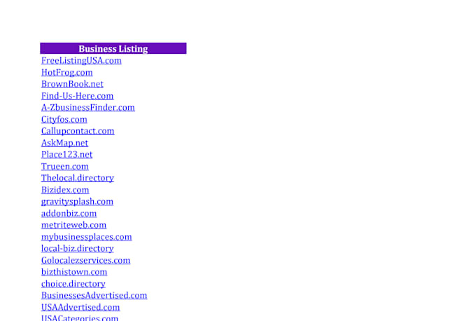 build business directory citations backlinks for your website